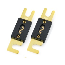 Baomain 2-Pack 60A ANL Fuse Bulk Value Pack with Gold-Plated Terminals for Car Audio, Amplifier, Truck, Boat, RV - 12V/24V Circuit Protection