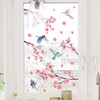 LOONELO Spring Summer Window Stickers, Peach Blossom Floral Bird Wall
