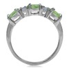Silvershake 3 Stone White Gold Plated 925 Sterling Silver Ring,