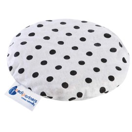 Medi Partners Cherry Stone Cushion Heat Pillow for Babies 180g Round 15cm Eco Natural 100% Cotton Heat and Cold Therapy Massage Therapy (Dots)