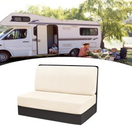 Eysbiy Motorhome Sofa Cover, 2 Pieces (1 Set) Caravan Sofa Seat Cushion Cover Stretch Jacquard RV Seat Covers Camper Loveseat Sofa Furniture Protector Washable Cushion Protective Covers for Trailers
