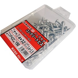 GROVE CVP432 Concrete Screw Pan 150 Pieces Diameter 0.16 x 1.3 inches (4.0 x 32 mm)