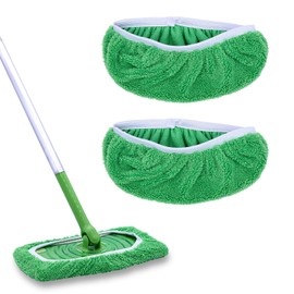 RuannoClean Reusable Mop Pads Compatible with Swiffer Sweeper Mop, Washable Wet Mop Pads Refills, Dry Sweeping Cloths, Microfiber Mops for Floor Cleaning -2 Pack
