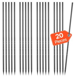 VEVOR 16-Inch 16 Pack Rebar Stakes Straight Galvanized Steel Ground Anchors