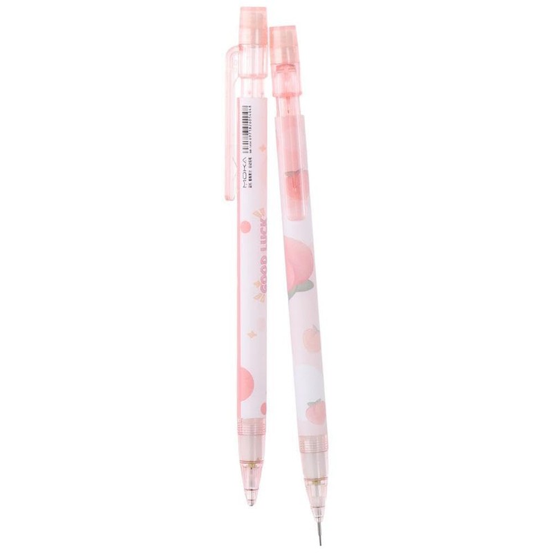 Risedot 6 PCS Mechanical Pencil, 0.5mm Cute Peach Drawing Pencils