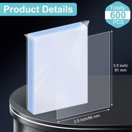 Guirnd 600 Counts Clear Card Sleeves, 2.5'' x 3.5'' Penny Sleeves for Trading Cards, Soft Sleeves Fit for Trading Cards, Baseball Cards, Basketball Cards, Football Cards and Gaming Cards