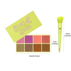 Curve Case Pressed Powder Palette & Brush - Made By Mitchell:_LIGHTER_8*5g