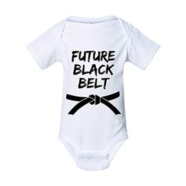 Freedomtees Future Black Belt Funny Bodysuit Baby Infant boy or Girl 1 Piece Martial Arts Jiu Jitsu (NEW BORN)