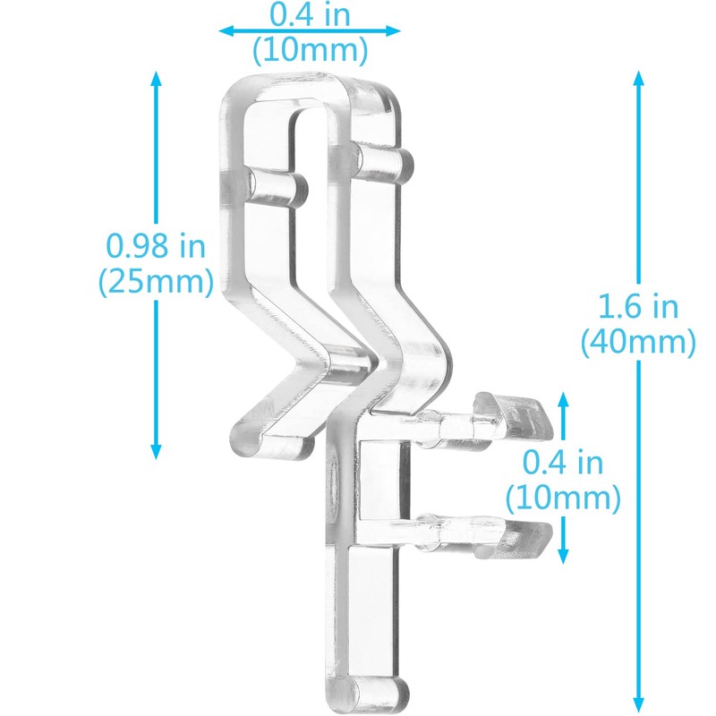 Blind Clips for Valance 1.6 Inch Hidden Channel Window Valance