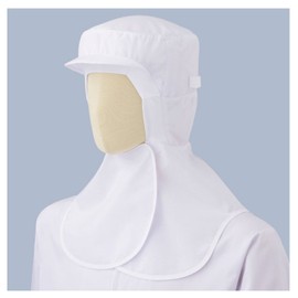 Midori Anzen SH17W Magic Hood for the Food Industry with Brim, Mask Hanger, White, Free