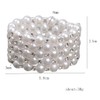 Fuqimanman2020 Multi Row Imitition Pearl Stretch Bracelet Stackable Crystal Strand