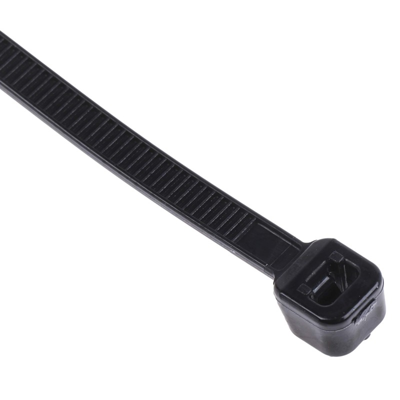 RS PRO Nylon 66 Cable Ties Heat Stabilised Black 3.6