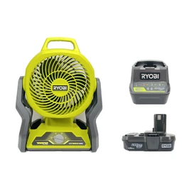 Factory Reconditioned 18-Volt Hybrid Portable Fan Kit with Battery and Charger (Renewed)