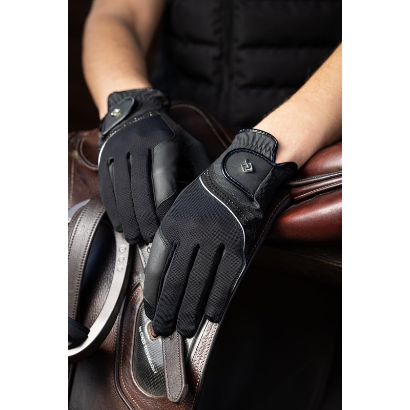 LeMieux Pro Mesh Horse Riding Gloves - Black Large