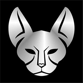 AMA SHOP sticker prespaced cat sphynx silver color pvc sticker for decals wall mural car motorcycle helmet camper boat