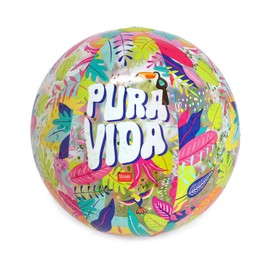 Legami - Inflatable Beach Ball PVC Soft for Children Beach Party Inflatable Football Volleyball Diameter 40cm White