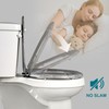 Toilet Seat, Slow Close, Premium Moulded Wood, Quick Release, Slate