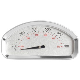 Smoker Temperature Gauge for Cuisinart GAS2556AS GAS2456AS GAS2256AS, Grill Thermometer Replacement for Cuisinart 2556 2456 2256 - Stainless Steel 200-700℉ Temp Gauge