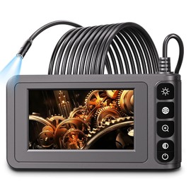 Industrial Borescope, SKYBASIC 4.3" Inch Digital Endoscope 16.5-Foot Snake Inspection Camera, Borescope Camera with 8 Adjustable LEDs, 7.9mm IP67 Waterproof Camera