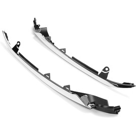 HECASA Front Bumper Grille Trim Compatible with 2018-2019 Honda Accord Replacement for HO1213122 HO1212122 Molding Headlight Trim Left & Right Plastic Chrome