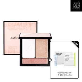 Jung Saem Mool 아티스트 페이스 팔레트 하이라이터 + 더블 수정화장 패드 5매 + 스킨 세팅 톤 필터 베이스 3ml Artist Face Palette Highlighter + Double Touch Up Makeup Pads 5pcs + Skin Setting Tone Filter Base 3ml