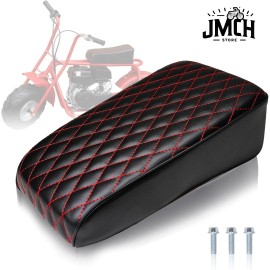 JMCHstore Red Diamond Stitch Retro Mini bike Seat for Coleman CT100U 98cc ct100