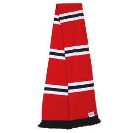 Brentford Supporters Red, White and Black Retro Striped Scarf