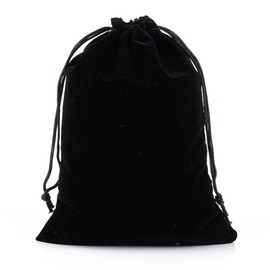 Hrlace 10 Stück Schwarz Samtsäckchen Portable Samtbeutel Kordelzug Geschenktasche Schmuck Süßigkeiten Beutel Hochzeit Gunst Tasche für Hochzeit Party Weihnachten Schmuck Geschenke Verpackung 20*30cm