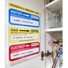 Household Safety Sign - for Emergency Situations - Water, Gas,