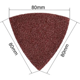 MACHSWON Triangular Sanding Paper,Triangle Oscillating Multi Tool,Hook and Loop Sanding Pads,40 Grits 5pcs
