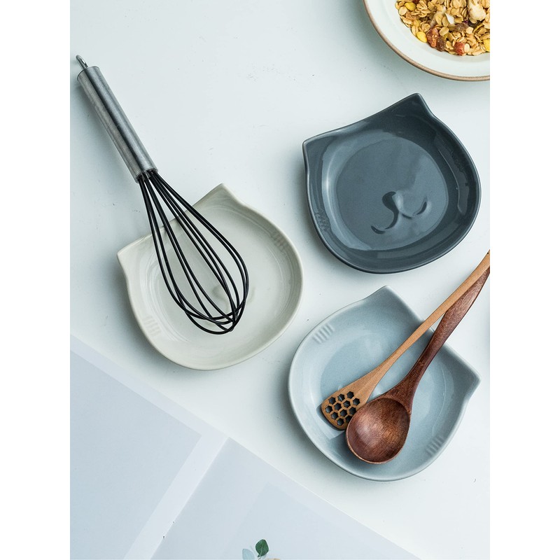 Miamolo Cat Spoon Rest for Stove Top, Cute Spoon Holder