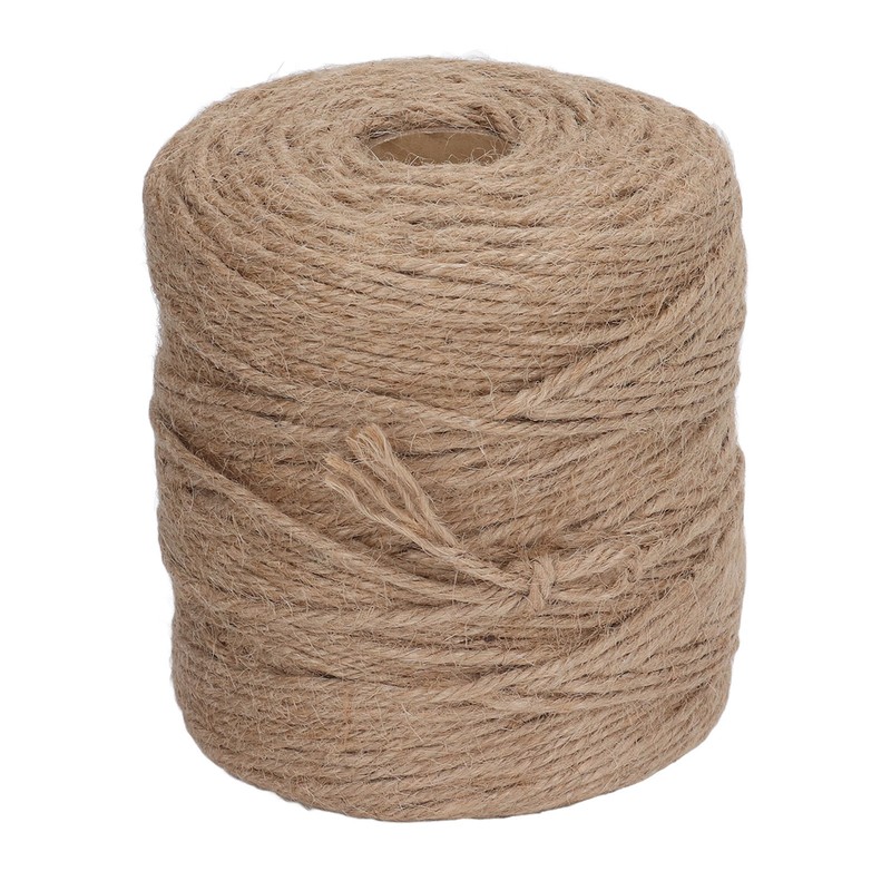 200m Natural Jute Twine 3mm Dia 4 Strand Safety Protective