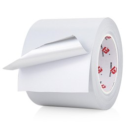 BOMEI PACK White Aluminum Tape 4 Inch x 55 Yards,White Foil Tape,Heavy Duty HVAC Tape,White Metal Duct Tape Aluminum Foil Tape for Ductwork, Metal Repair, HVAC, Air Ducts, Insulation