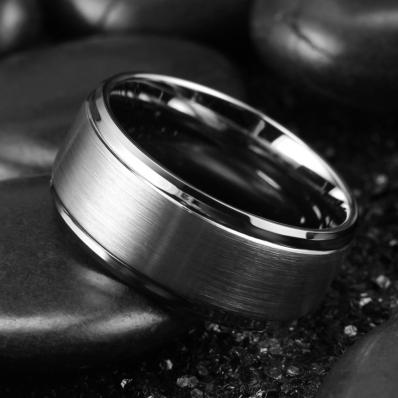 King Will Basic 10mm Tungsten Carbide Wedding Ring Matte Finished
