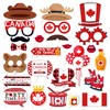 SINGOMON 25PCS Canada Day Photo Booth Props Canadian Party Photo