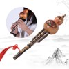 Handmade C Key Hulusi Gourd Black Bamboo Flute with Alloy,