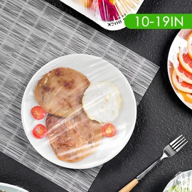 Plastic Bowl Covers Xl - 100 Count - Plastic Bowl Covers Elastic Reusable - Covers 10-19 Inch Bowls/Plate,Large Bowl Cover, Multi-Purpose Kitchen Outdoor Must-Have