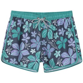 SURF CUZ Mens Swim Trunks 5 Inch Swimming Shorts for Men Vintage Board Shorts with Mesh Lining 80s 90s Retro Swim Shorts Quick Dry Beach Shorts,Island Streetside,L