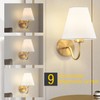 Adust Battery Operated Wall Sconce Set of Two Antique Brass