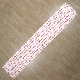 CAIT CHAPMAN HOME COLLECTION Valentine's Love Heart Printed Fabric Table Runner (13"x90" Runner)