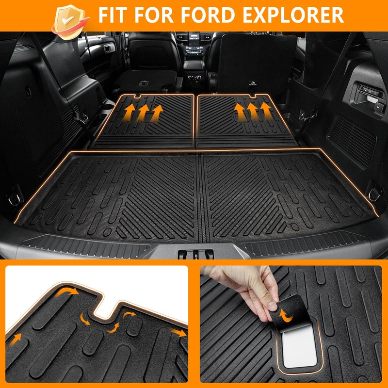 HUYINPJ Cargo Mat Compatible with 2020-2025 Ford Explorer Cargo Liner