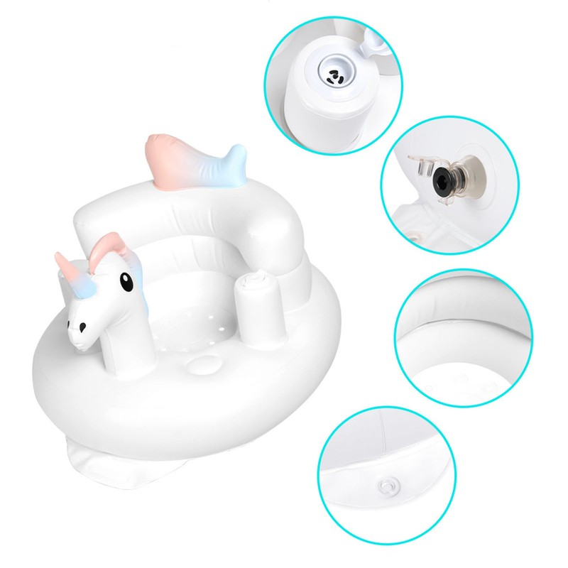 Baby Chair Inflatable Cute Animal Pattern Large Base PVC Soft