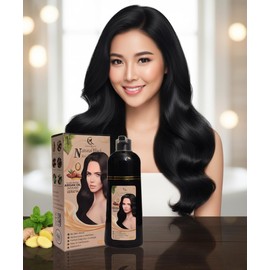 Canabella Hair Color Shampoo [Natural Black] – Argan Oil, Avocado & Keratin | No Ammonia | Perfect Grey Coverage | Hair Moisturizing & Nourishment | Easy At-Home Application