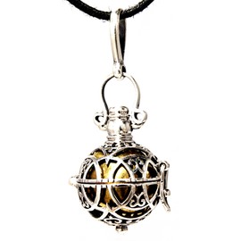Kiss of Leather Engelsrufer Pendant 925 Sterling Silver 16 mm Diameter with Silver Chain 41-66 cm, Sterling Silver
