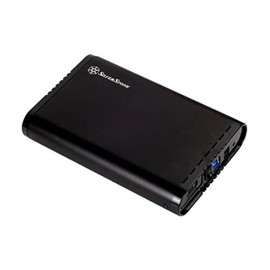 Silverstone Tool-less Design Aluminum 3.5-Inch Hard Drive Enclosure with 5 Gbits USB 3.0 Super Speed Transfer Rate, TS07B (Black)