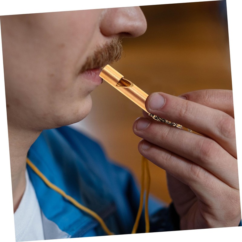 Mipcase Copper Dragon Whistle Keychain Decorative Whistle for Outdoor Survival