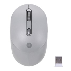 TECHZONE Mouse Inalámbrico con Click Silencioso 4 Botones Tecnología USB Plug & Play 1600 dpi Gris