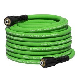 SITIMIMIL® Pressure Washer Hose 50 FT 1/4" 3100 PSI, Kink Resistant & Super Flexible Replacement Hose for Gas & Electric Power Washers, Compatible with M22 14mm, No-Leak Design