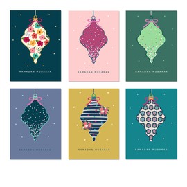 Multipack Ramadan Mubarak Cards - 6 Designs Fanoos Collection