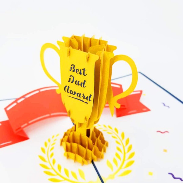 Best Dad Ever 3D Pop Up Card for Father's Day,